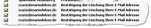 BestÃ¤tigung der Löschung