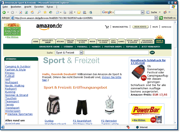Sport-Artikel bei Amazon