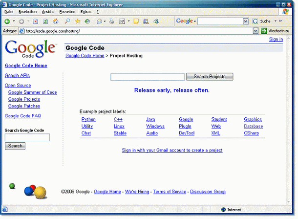 Google Project Hosting