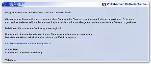 Volksbank Phishing