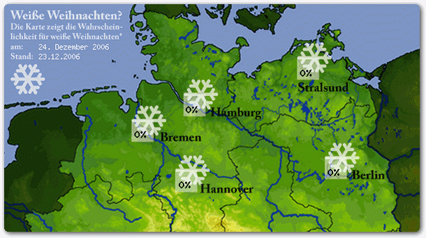 Schnee an Weihnachten?