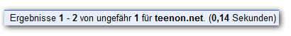 Ergebnisse 1 - 2 von ungefähr 1 für teenon.net