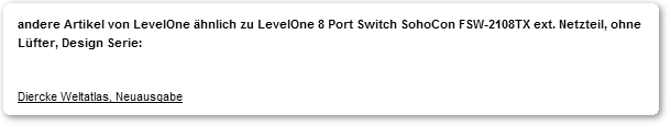 Ähnliche Produkte wie LevelOne 8 Port Switch