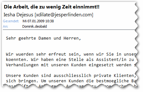 Die Arbeit, die zu wenig Zeit einnimmt!!